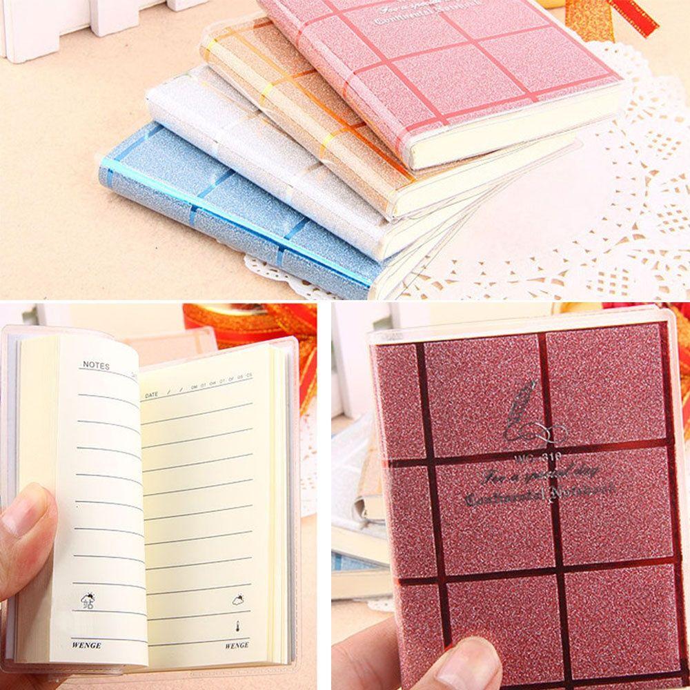 1 Pcs Shiny Checkered Notebook Sketchbook Diary Drawing Painting Graffiti Blank Paper Notebook Memo Pad