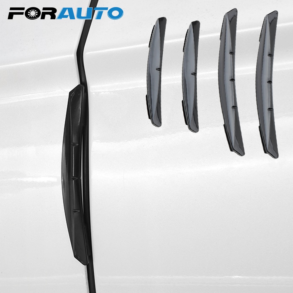 Forauto 4 Stks/set Trim Molding Protection Strip Scratch Protector Auto Sticker Anti-Collision Lijm Deur Edge Guards