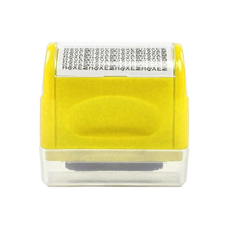 1Pcs Vertrouwelijkheid Roller Stempel Rommelige Code Privacy Informatie Stempel Security Diefstal Identiteit Guard Id Roll: yellow