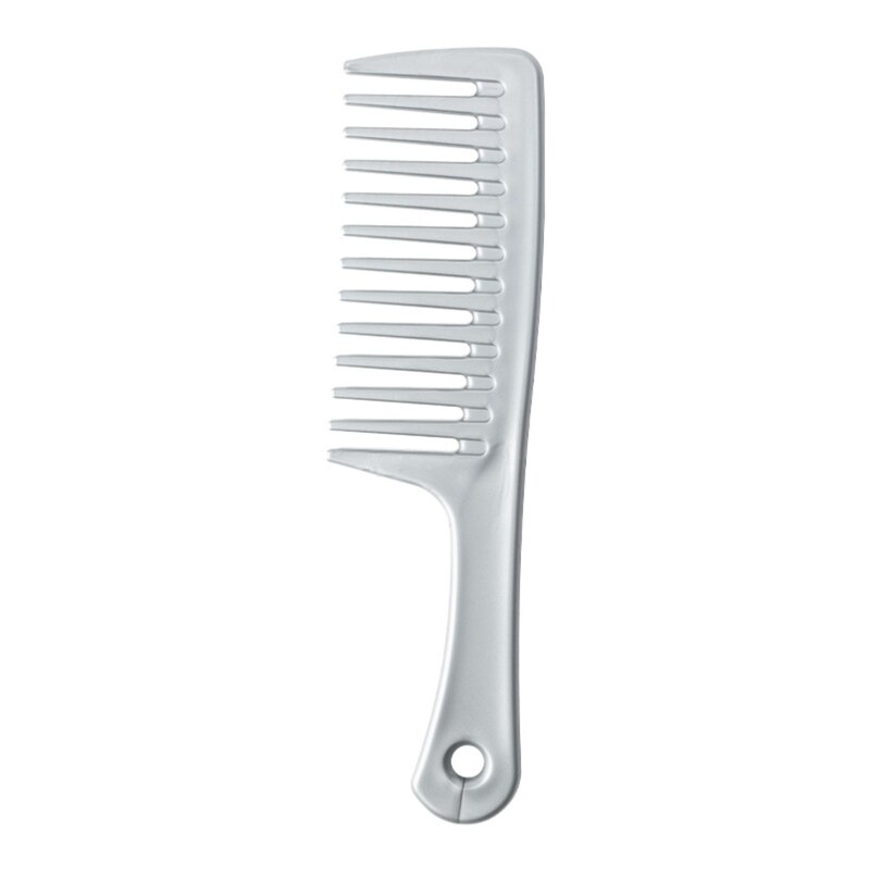 Pro Hairdress Wide Tooth Comb for Women Men Wet Dry Curly Straight Hair Brush 27RC: Gray