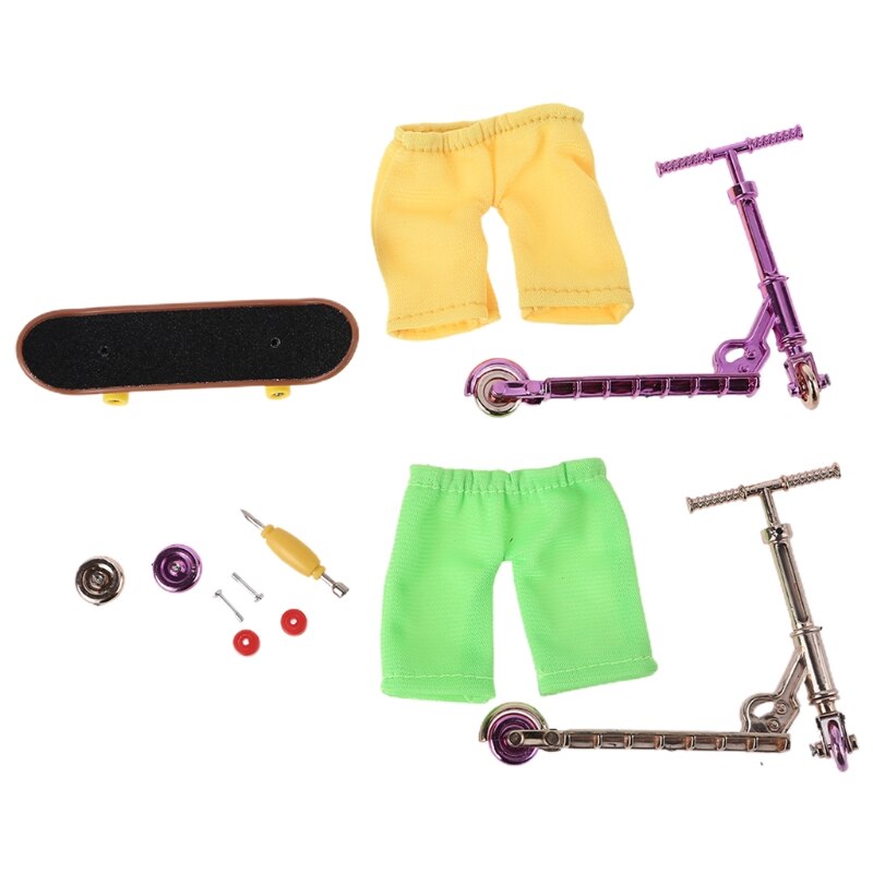 Mini Finger Scooter Toy Finger Toy Skateboards Realistic Finger Scooter Set for Toddlers Swing Board for Finger Training