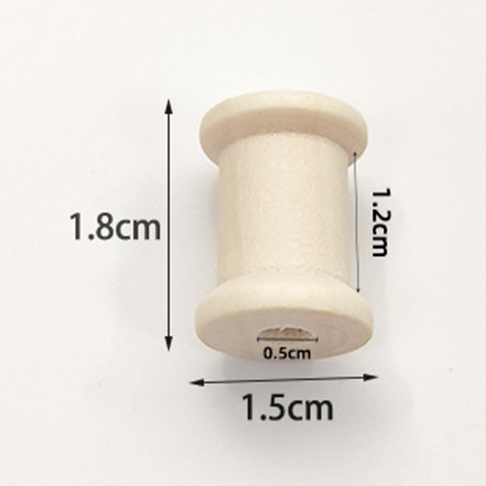 Bobinas de madera para manualidades, carretes de hilo vacíos para hilo, cintas de alambre, carrete, accesorios de costura, herramientas para manualidades de madera, 100/50/20/10/5 uds.: Amarillo claro