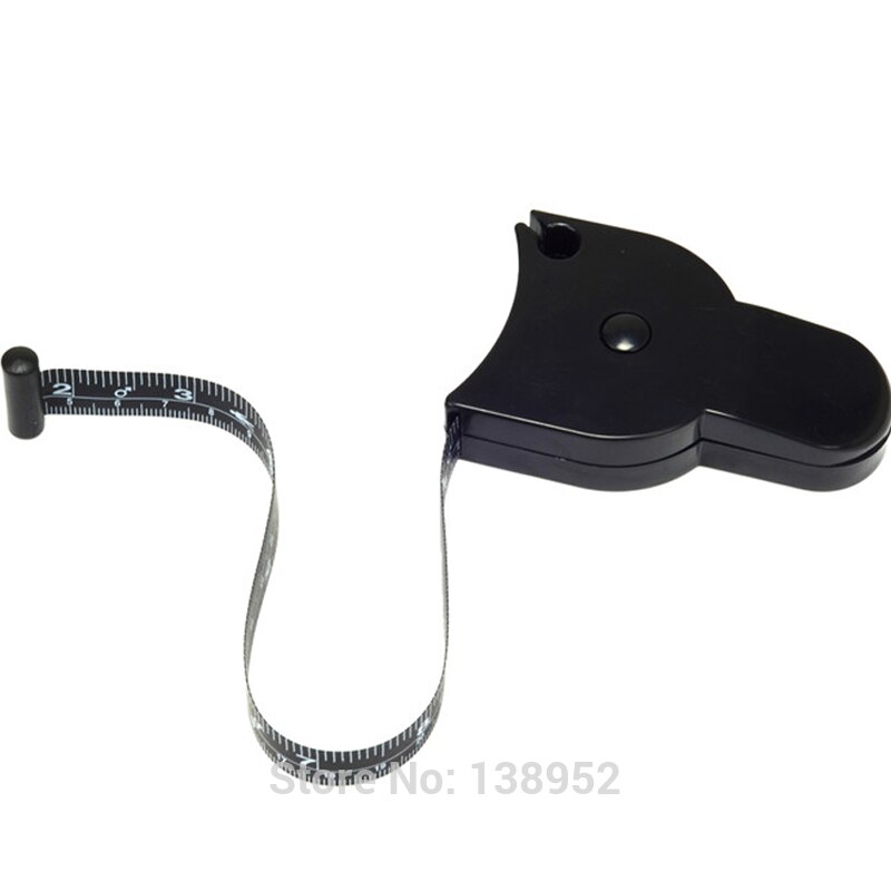 2pc Body Fat Caliper with Body Mass Measuring Tape Tester Fitness Weight Loss Muscle black color 2pcs/set