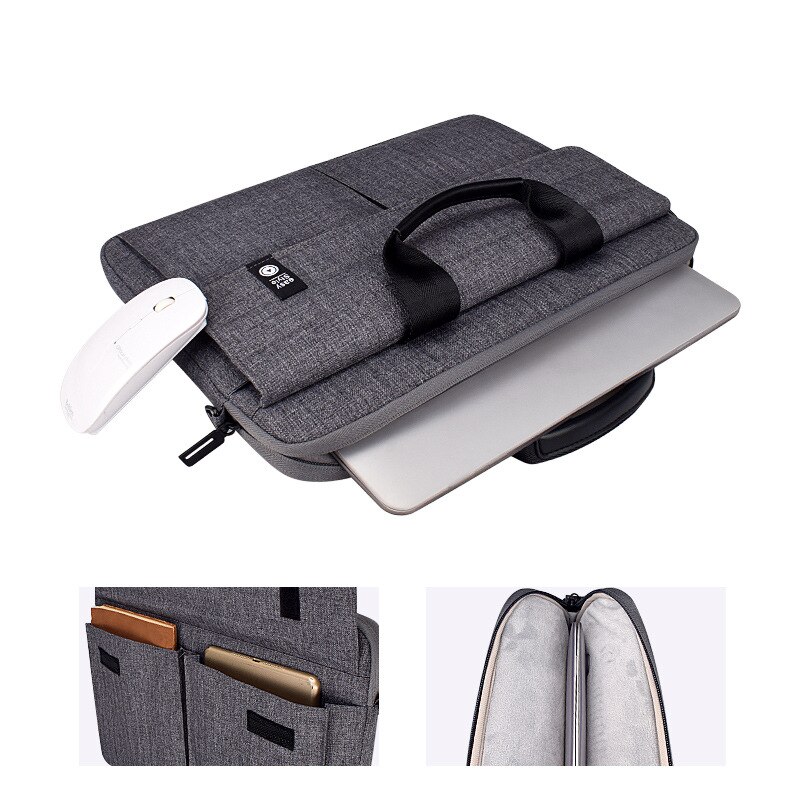 Maletcase3/14,1/15,6 pulgadas para hombre y mujer, bolsa para portátil, bolso de hombro cruzado a prueba de golpes, impermeable, para viaje, oficina, bolsita de negocios