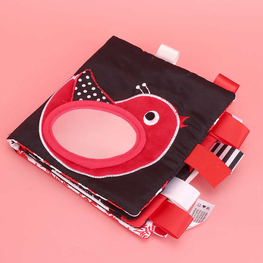 Libro di panno Sviluppo Visivo Lavabile Panno Libro per Bambini Educativi Infantili Libro Giocattolo per I Più Piccoli Neonati 6 Mesi a 3 Anni