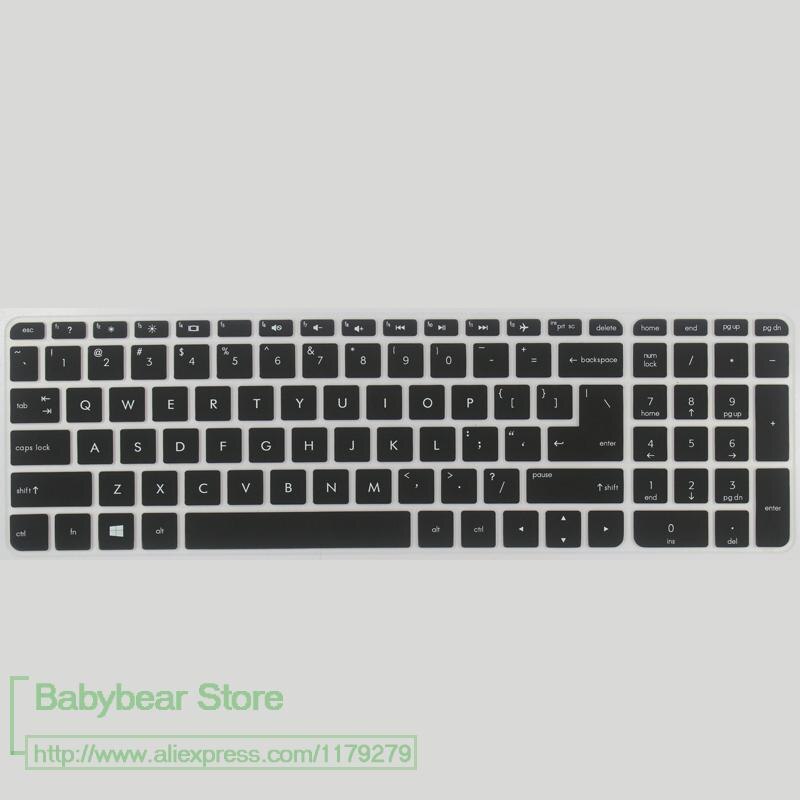17.3 polegada de Silicone teclado do laptop tampa da pele Para HP Pavilion 17 17-ab419ur 17-ab403nf 17-ab406nq 17-ab422ur 17-ab455nd ab497nd: black