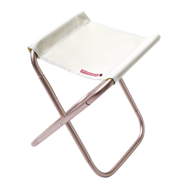 Petite chaise pliante Portable, tabouret d&#39;extérieur, Ultra léger, pour voyage, pique-nique, Camping, pêche, métro, Train: Beige