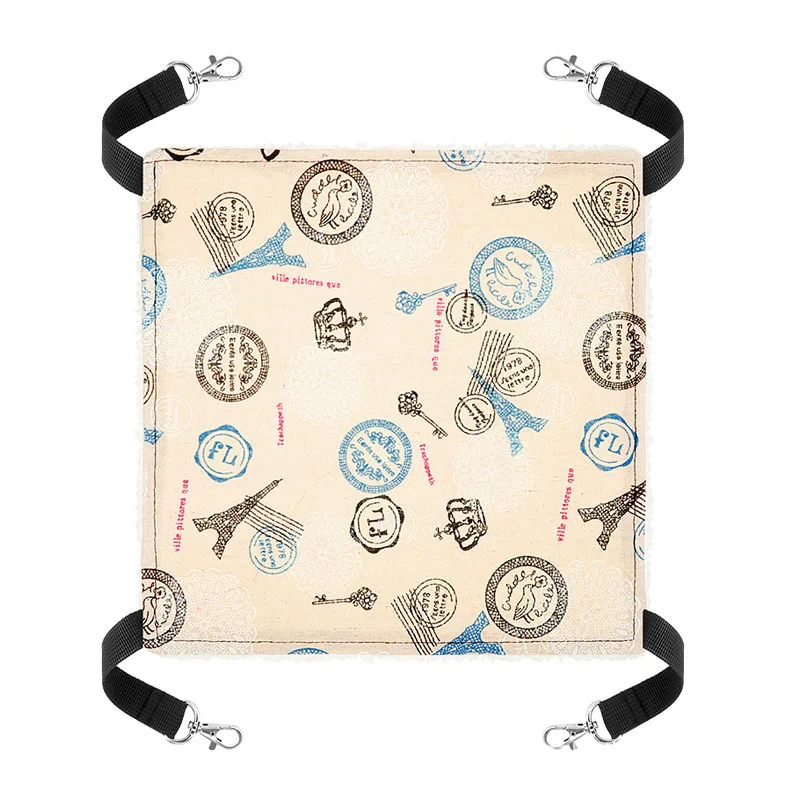 Letto amaca in tela per gatti letti per criceti per animali domestici letto sospeso su entrambi i lati letto a dondolo per animali domestici criceto scoiattolo coniglio resto forniture per il sonno