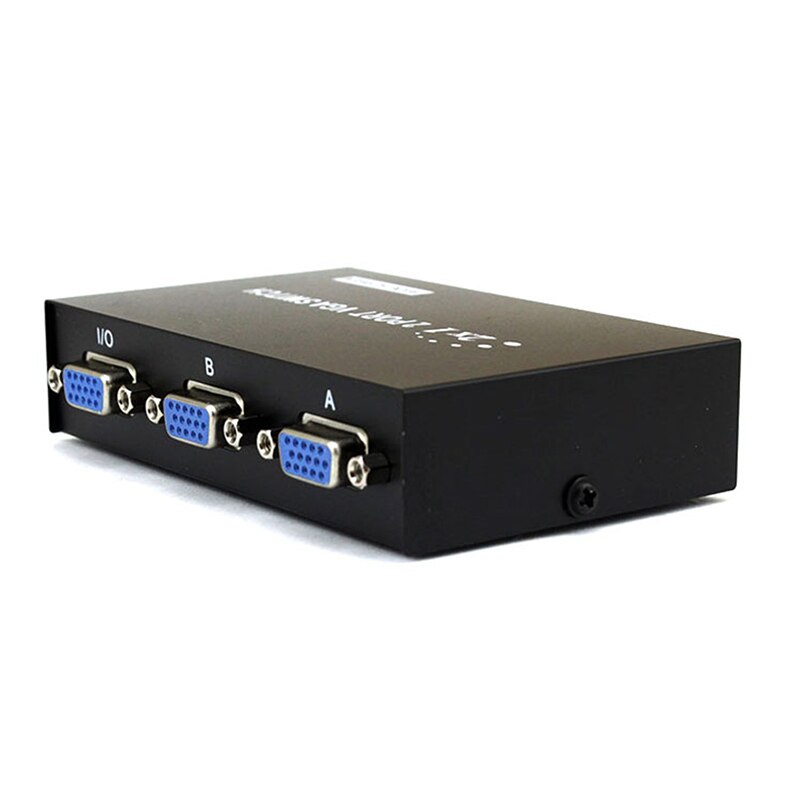 Mini Selector VGA 2 en 1, caja de interruptor, divisor, adaptador HD VGA para Monitor de PC: Default Title