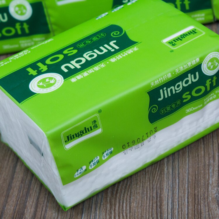 Klarhet serie bambu fiber rita papper hushållsservett toalettpapper ett paket
