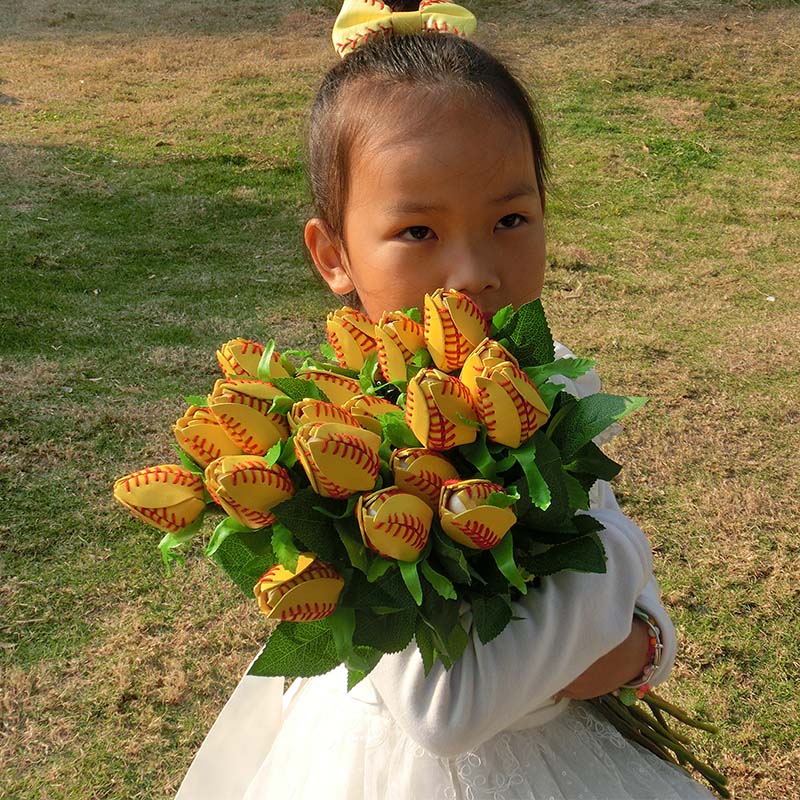 Softball rose og blomsterarrangementer - til softballspillere!