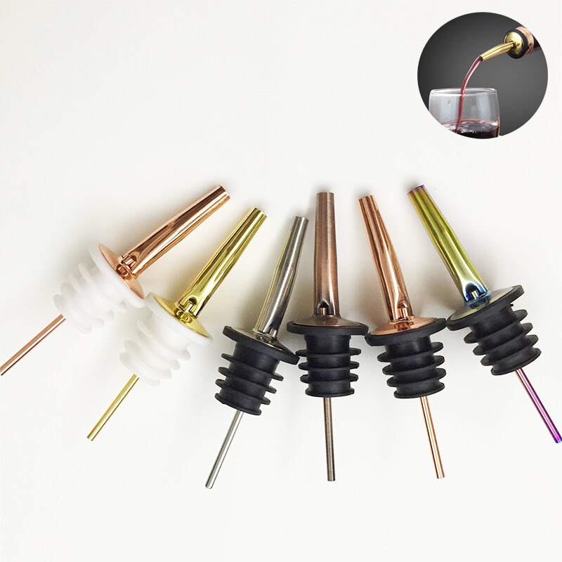 2-3PCS Stainless Steel Speed pourer Liquor Bottle Pourers and Vinegar Tapered Stopper Spout Suitable for About 3/4" Bottle Mouth