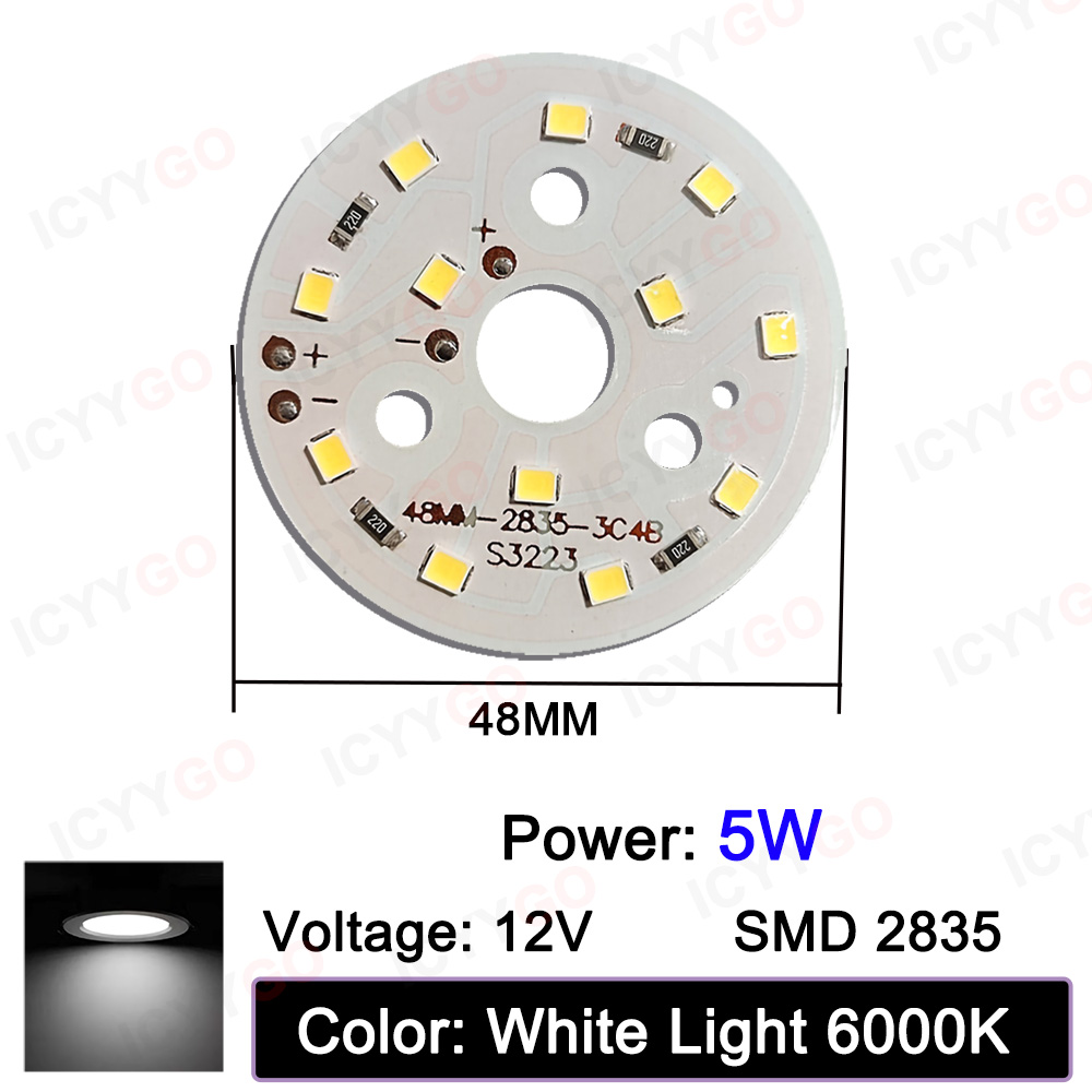 10 Uds DC12V DC24V lámpara cuentas bombilla LED 1W 3W 5W 7W brillo tablero de luz adecuado para bombillas Led Downlight soldadura cable de alimentación: 2-2,4 V / Multicolor