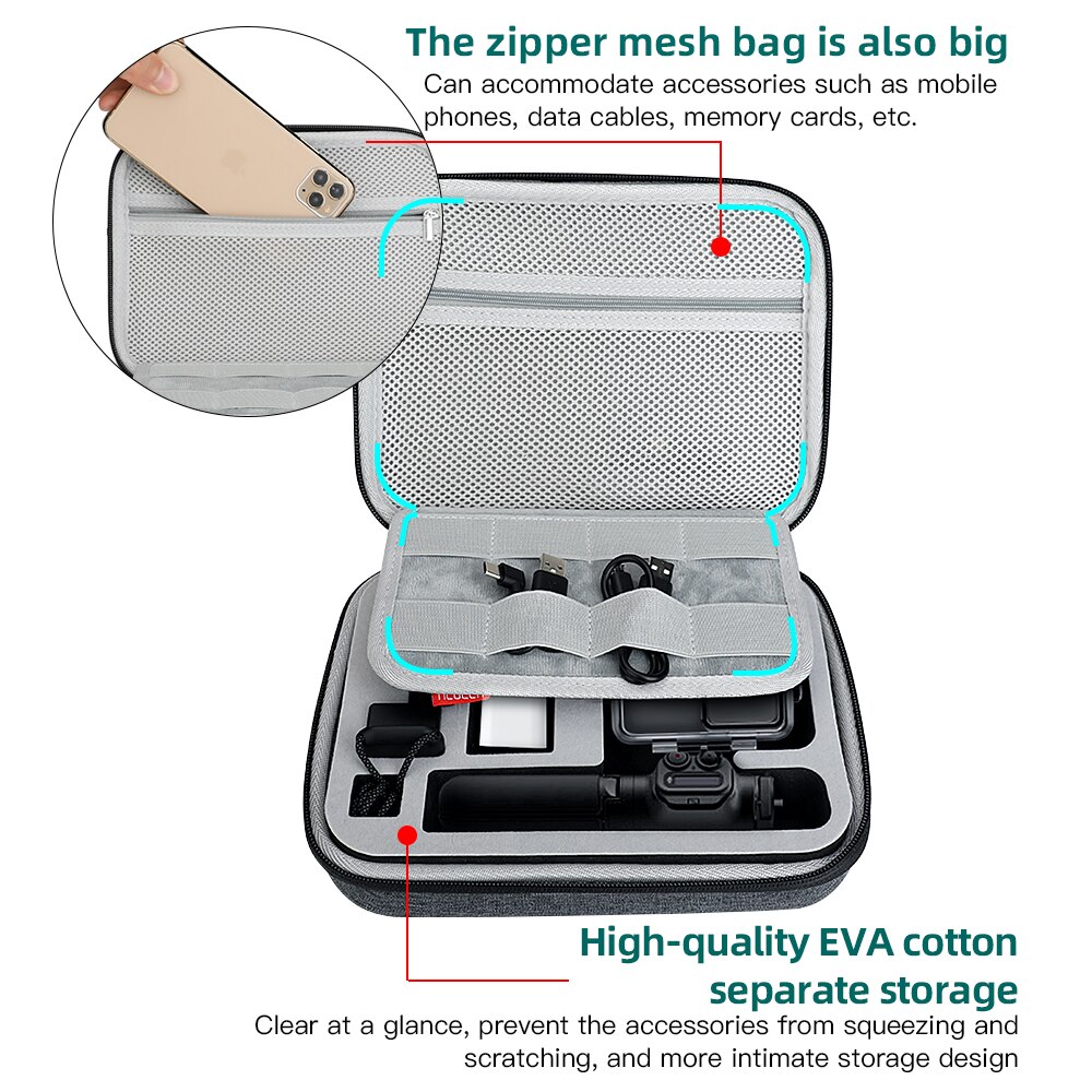 DJI – sac étanche pour Action 2, sac de rangement Portable, étui de transport pour DJI Osmo Action 2, accessoires de caméra de sport, en Stock