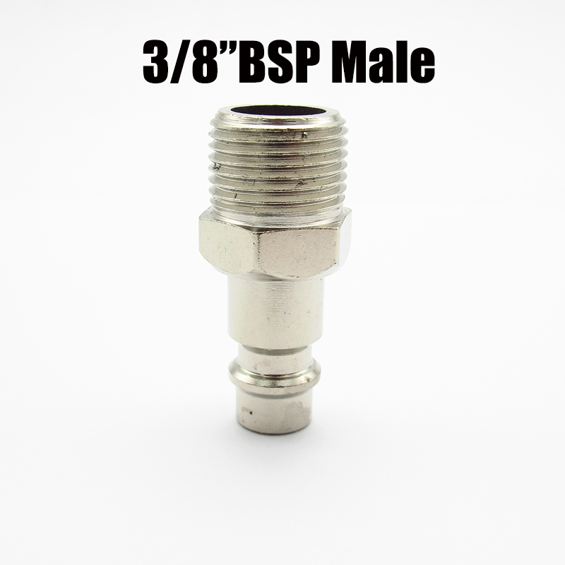 Adaptador de conector rápido para compresor de aire, accesorio neumático de lengüeta de manguera de 1/4 ", 3/8", 1/2 ", BSP x 6/8/10mm: Naranja
