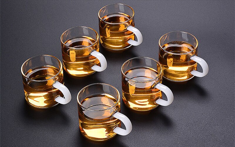 Nordisk stil glas højt borosilikat varmebestandigt glas husholdningsdrik kop mælkekop te kop ølglas  b200111: Hvid