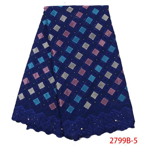schweizer Schleier spitze schwarz Afrikanische spitze schweizer spitze baumwolle mit steinen kleider für frauen KS2799B-2: Bild 5