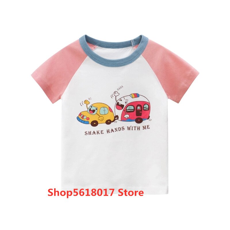 Vendita calda nuove camicie da ragazza magliette per bambini stampa Cartoon bambini Baby Boy top T-Shirt a maniche corte T-Shirt estiva Toddler Girls top