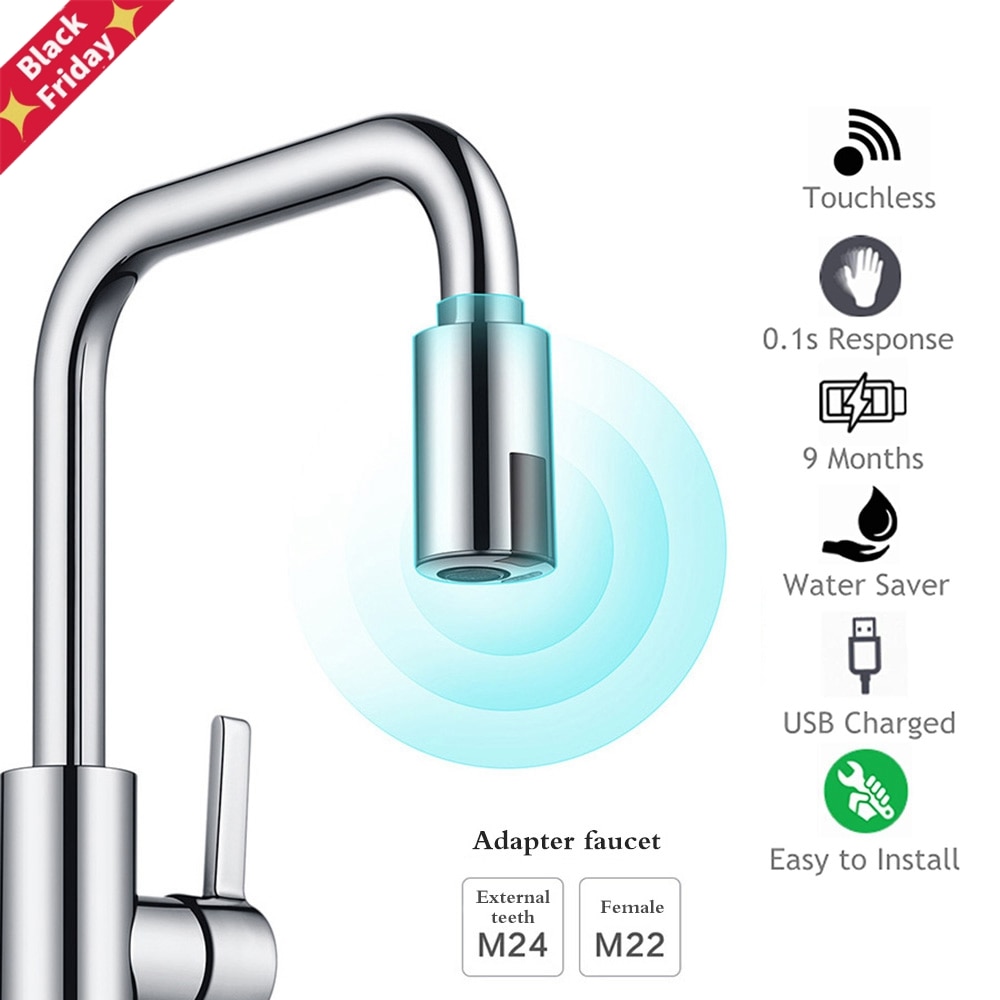 Sensor inteligente torneiras de cozinha sensor de poupança de água sem contato torneira sensor infravermelho adaptador para cozinha banheiro sensor torneira