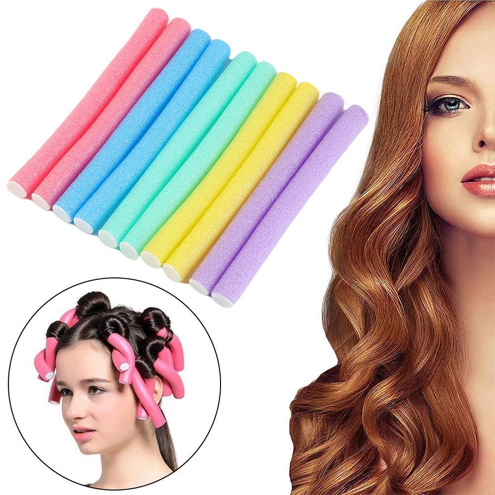 Bigoudis Sans Chaleur En Soie - Boucleur à Froid Pour Onduler Les Cheveux Sans Abîmer, 100cm
