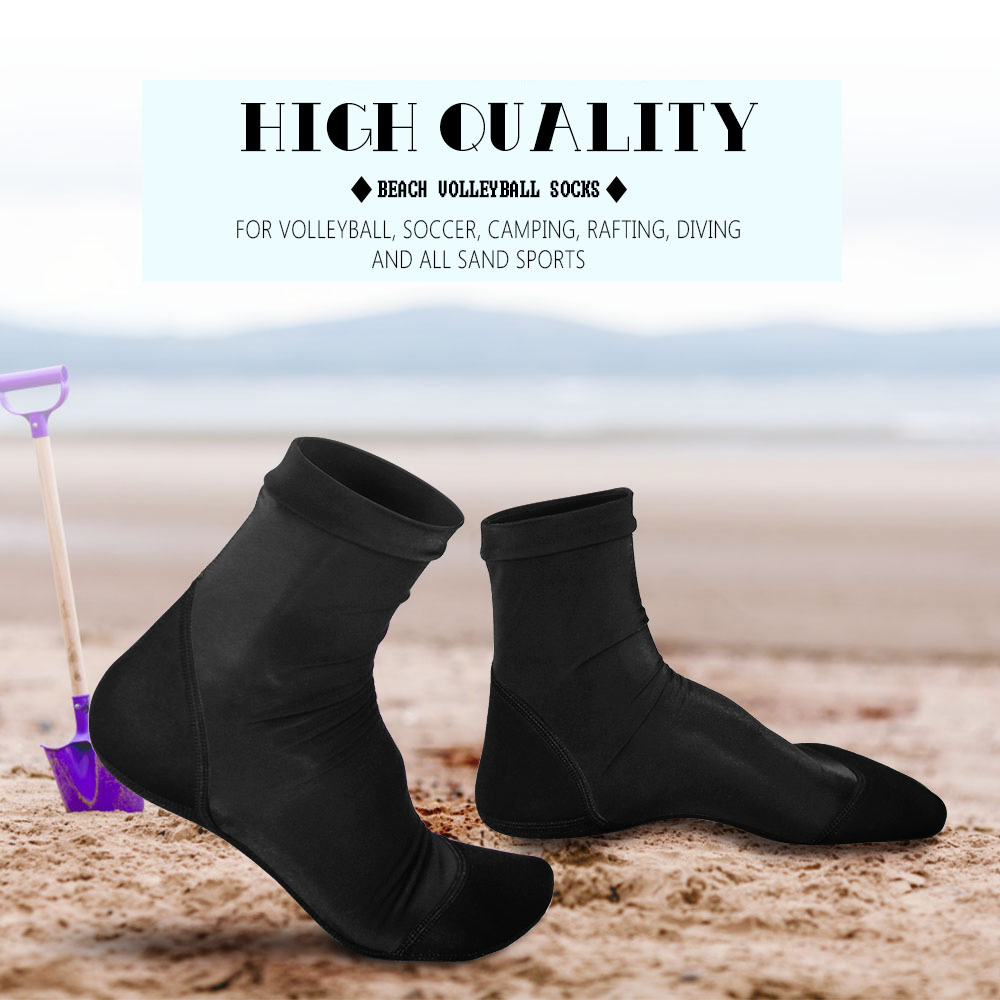 Calcetines de aleta de neopreno para playa, voleibol, fútbol, parte superior fina de poliéster, suelas de neopreno de 1,5mm, zapatos de agua con protección solar
