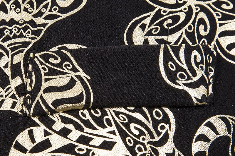 Heren bloemenprint bronzing pak vest heren slim fit double breasted gilet heren bruiloft smoking vesten chaleco hombre