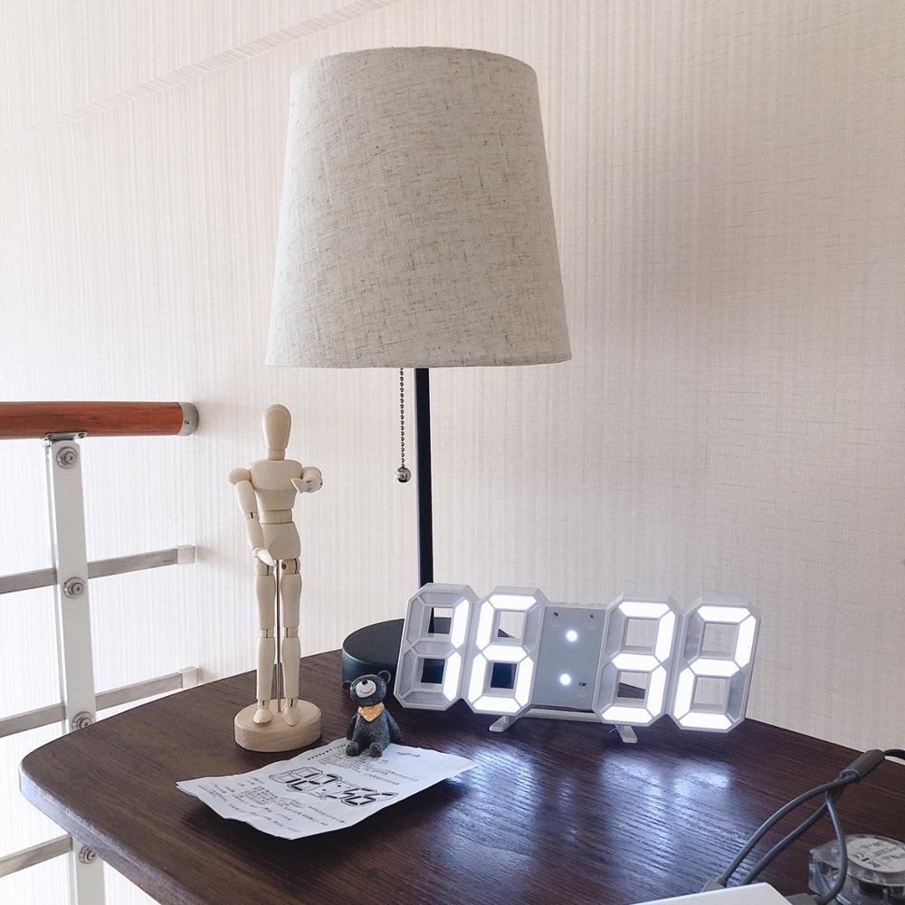 Backlight Tafel Bureauklok Led Alarm Horloge Usb Lading Elektrische Digitale Klokken Muur Horloge 3D Digitale Home Office Decoratie