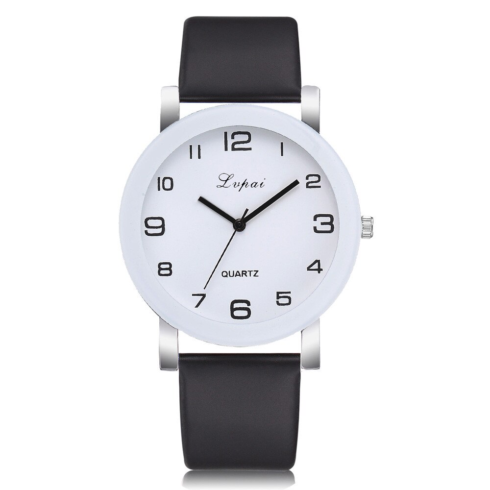 Lvpai vrouwen Casual Quartz Lederen Band Horloge Analoog Polshorloge: F