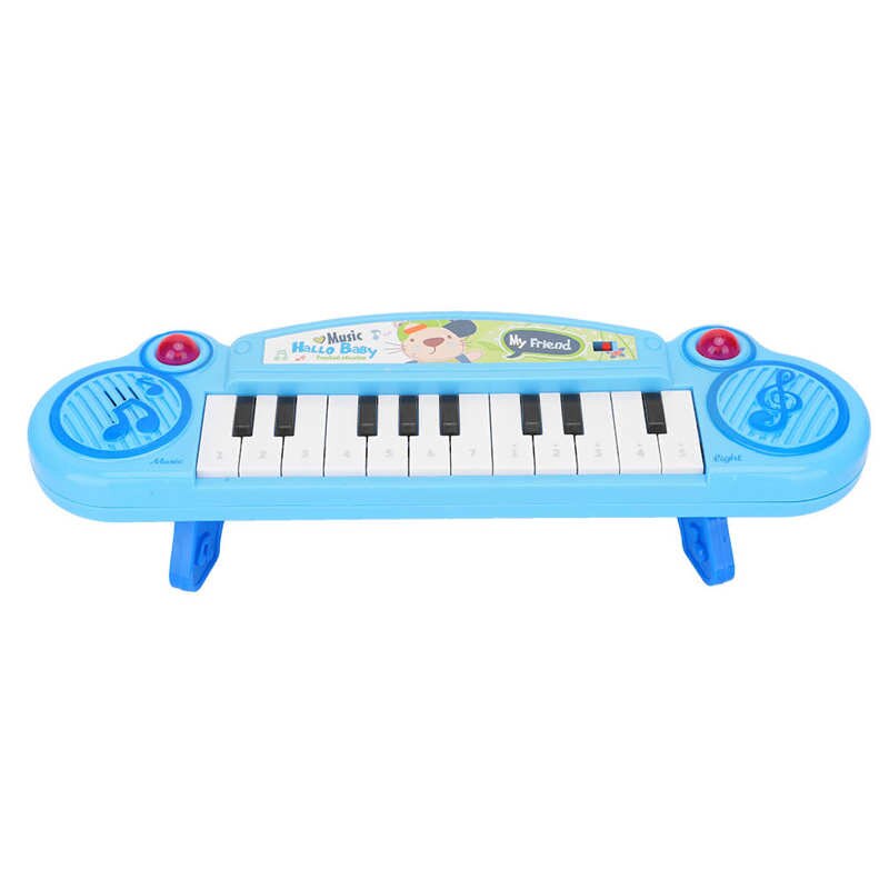 Elektronische Keyboard Musical Speelgoed 37 Toetsen Electone Met Microfoon Educatief Elektronische Piano Speelgoed Voor Kinderen Kids Babies: Blauw