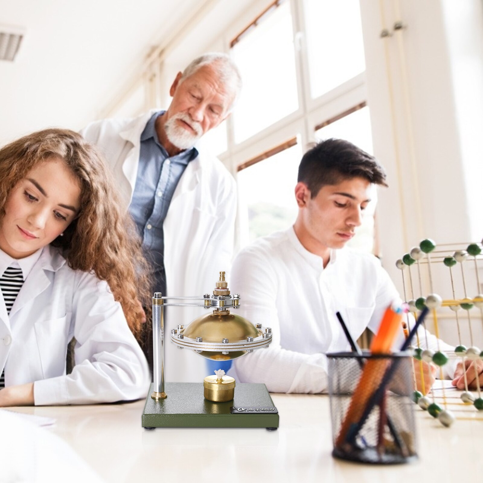 Air Stirling Engine Motor Model DIY Unassembled Steam Flying Saucer Full Metal Physics Science Experiment Toy