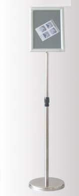 Stainless Steel Floor Sign Stand A4 Poster Frame Lifting Billboard Hotel Door Guide Advertising Banner Floor Stand Signage Rack: 1