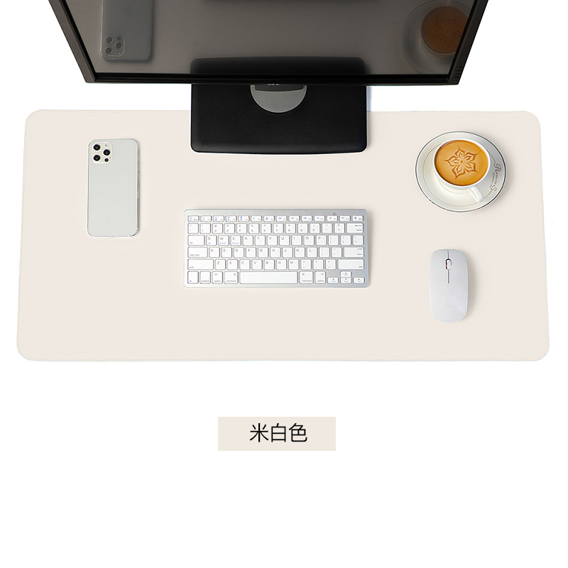 white mousepad Portable Mouse pad large Gaming Waterproof Non-slip PU Suede Desk Mat Computer Keyboard desk pad Mats: S