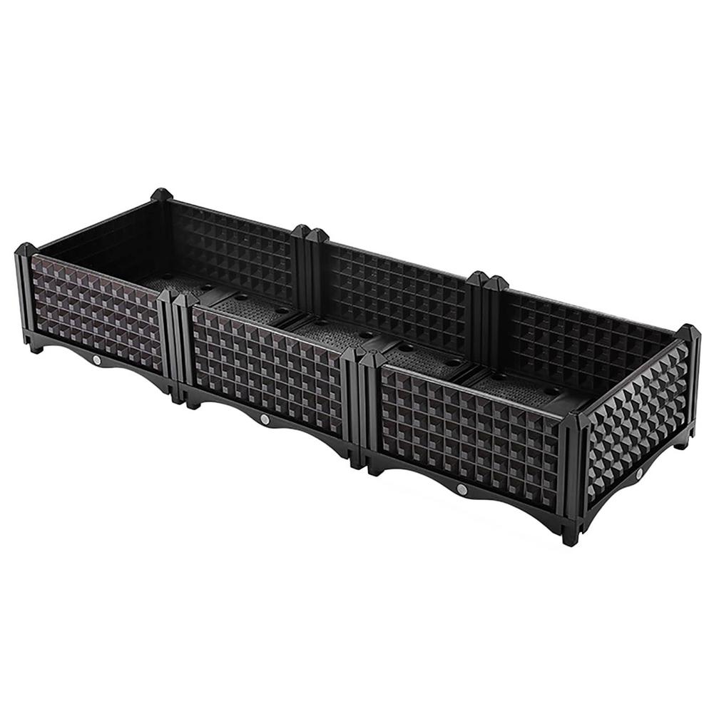 Raised Planter Grow Box Rectangular Flowerpot Elevated Garden Bed Garden Pots &amp; Planters Elevated Garden Bed Garden Decoration: E
