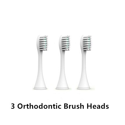 Y-kelin-cepillo de dientes eléctrico con 2 cabezales, recargable, Sónico, para tirantes para adultos, ortodoncia: 3 orthodontic