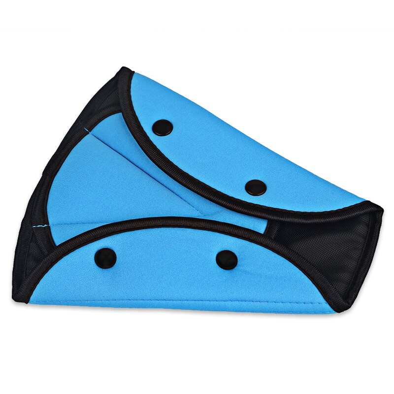 1pcs Car Safe Fit Seat Belt Adjuster Car Safety Belt Adjust Device Triangle Baby Child Protection Baby Safety For Baby: Blue