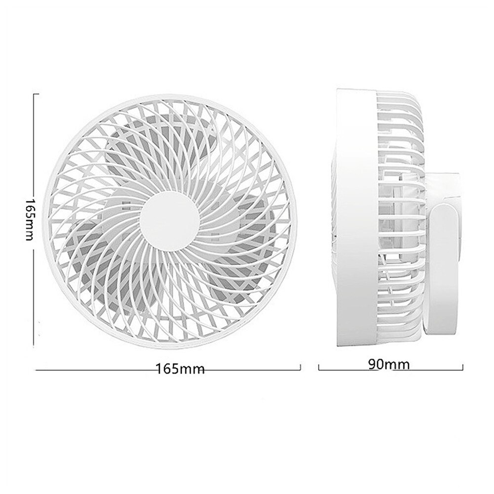 Rechargeable 3 Gears Adjustable Personal USB Desk Fan Portable Quiet Silent Desktop Mini Table Fan for Office Home Outdoor Tent