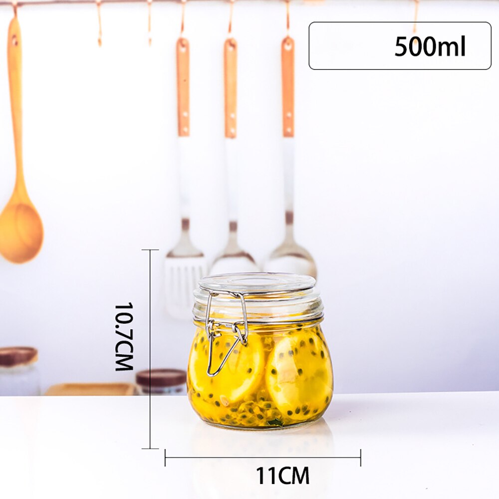Extra Large 750ml 1000ml 1500ml 2000ml 3000ml Glass Preserve Jars Airtight Clip Top Storage Pickling Jars