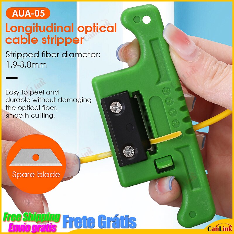 Fiber Cable Ribbon Stripper FTTH Fiber Optic Stripping 1.9~3mm Access ToolKit Loose Buffer Tube Stripper AUA-05