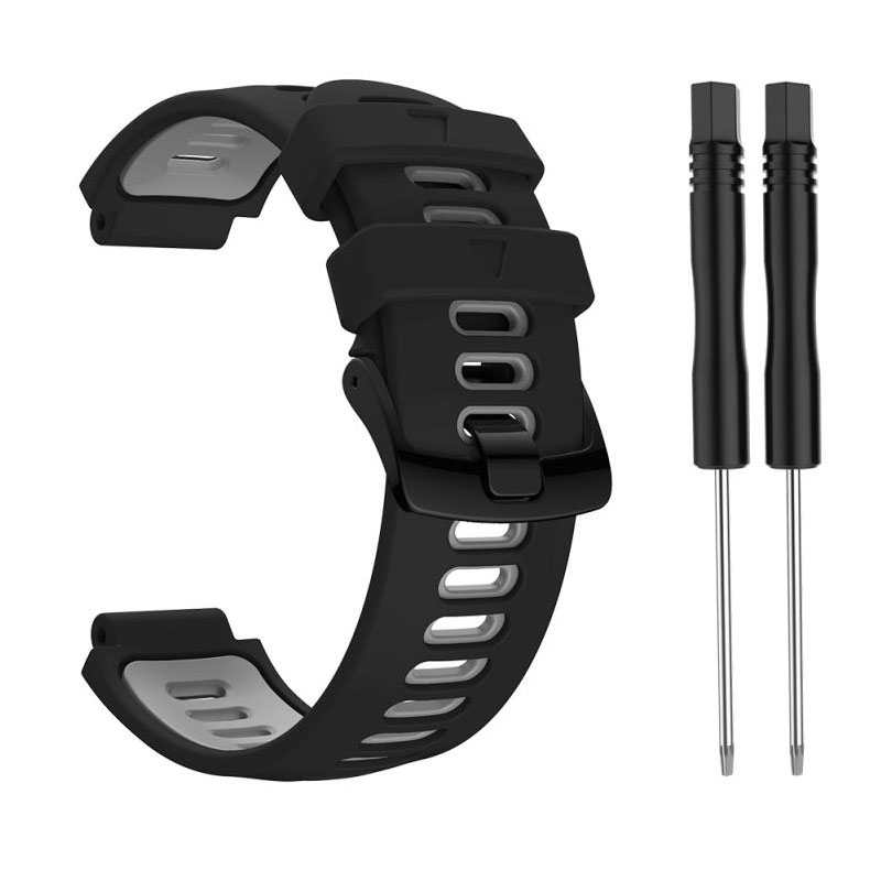 Pasek do zegarka Garmin Forerunner 735XT 735/220/230/235/620/630 Miękki silikonowy pasek do zegarka Sportowy pasek do zegarka Waterpoor: S / green