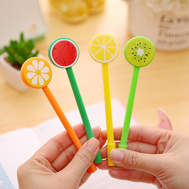 1 stk tegneserie frugter highlighter pen mini markør kuglepenne kawaii papirvarer materiale escolar skrive skoleartikler