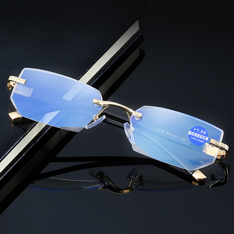 Anti-Blue Ray Computer Rimless Reading Glasses Asp... – Vicedeal