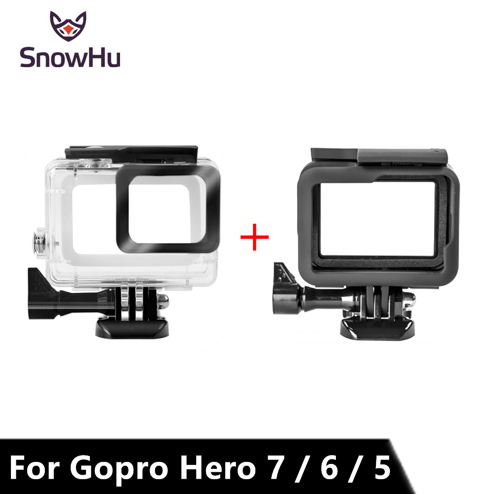 Snowhu Voor Gopro Hero 7 6 5 Accessoires Waterdichte Bescherming Behuizing Case Duiken 45M Beschermende Voor Gopro Hero Camera LD08
