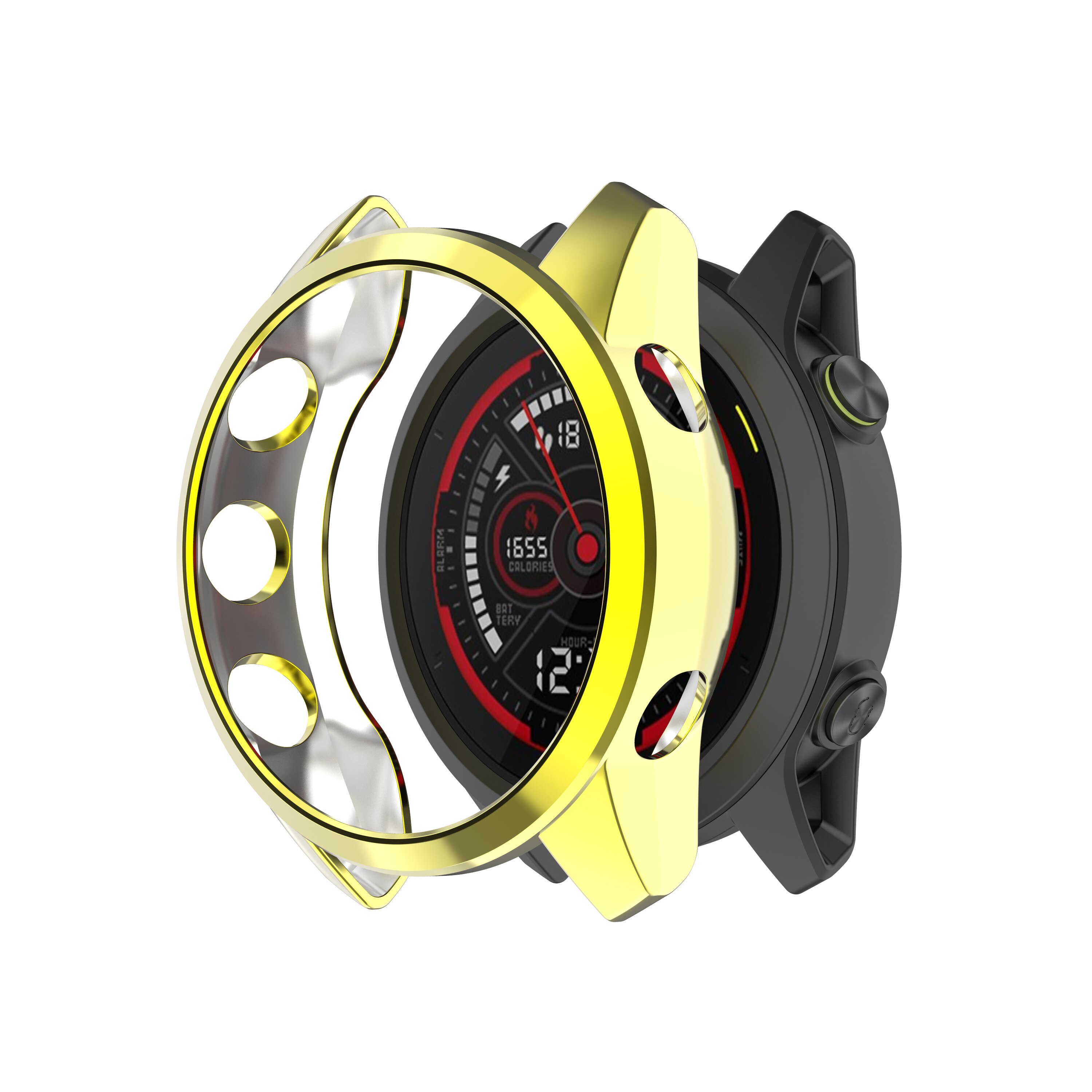 Plating cover case For Garmin Forerunner 745 smart watch accessories anti shock plating shell protective case For forerunner 745: Gold