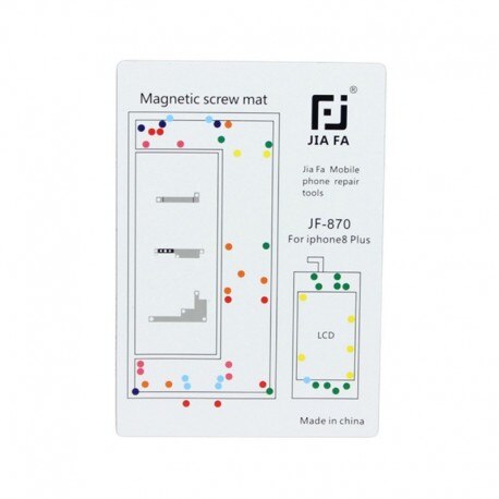 Tappeto magnetico mappa viti riparazione per iPhone 8 più utensili 15 cm x 10 cm