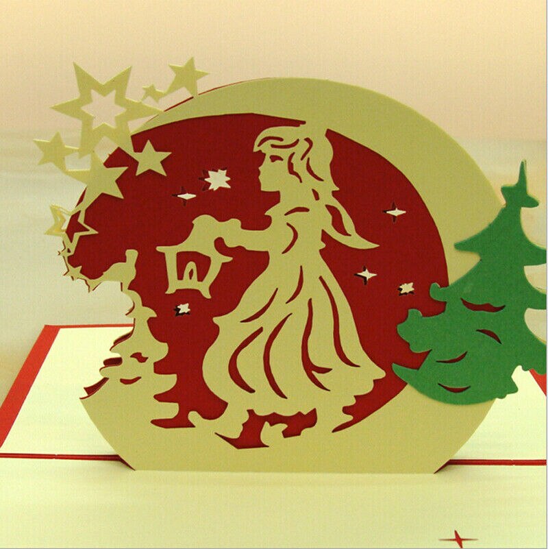 3D Pop Up Sculpture Greeting Cards Christmas Birthday Valentine Invitation Card: R1