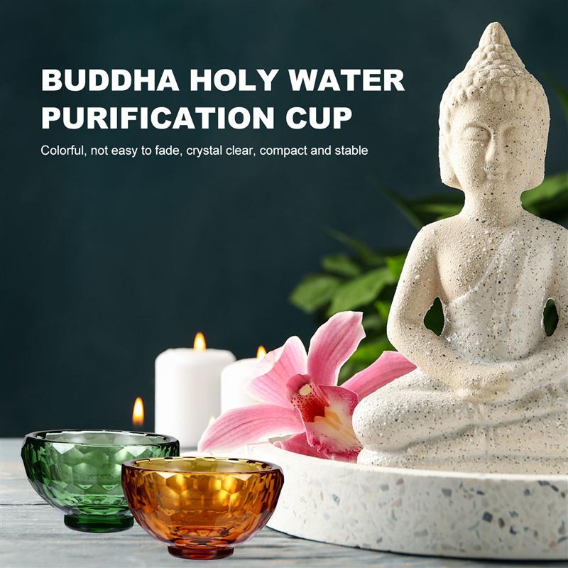 Bol d'eau bouddhiste tibétain, 4 pièces, tasse d'eau bénite, bol d'offrande bouddhiste, pour Temple, maison, d'intérieur