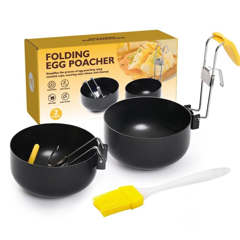 1/2Pcs Reusable Egg Steamer Cooking Spoon for Perfect Boiled Eggs Cooking Accessories Stainless Steel Egg Cooker Anti-scald: green