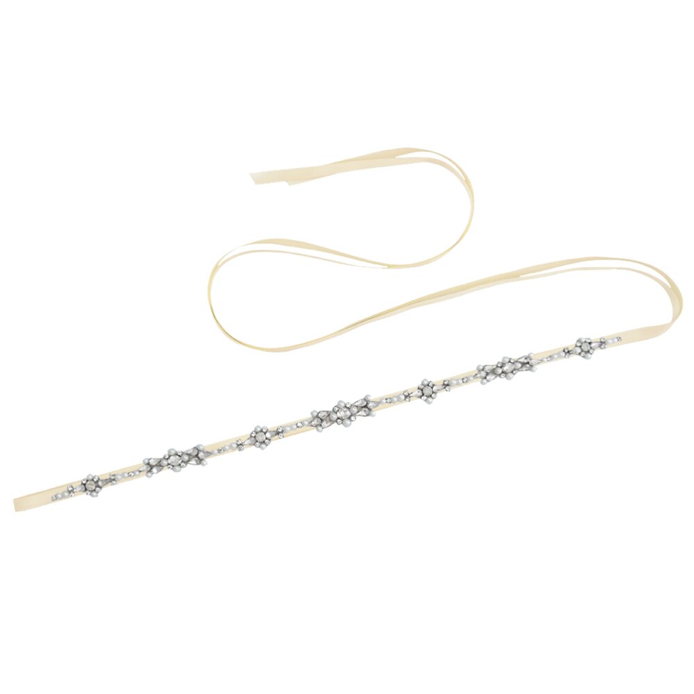 Cinturón para vestido de novia cinturón con cuentas para vestidos cinturones con estrás de perlas para Mujer Accesorios nupciales Braut Hochzeitsgürtel S488: Marfíl
