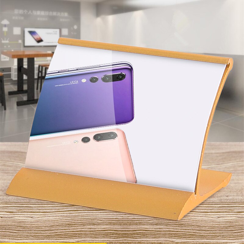 120*106mm Restaurants Table Menu Sign Holder Display Stand Desk Picture Photo Ad Frames Document Picture Flyer Holder Stand