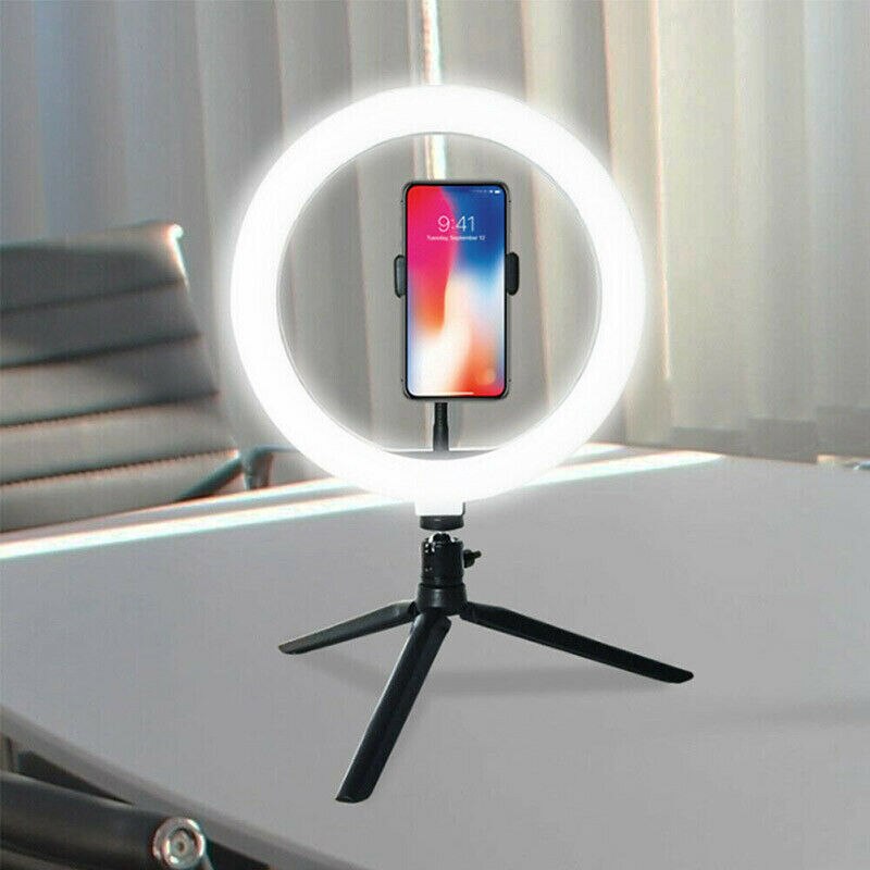 10 Inch Ring Licht Met Stand - Rovtop Led Camera Selfie Licht Ring Voor Iphone Statief En Telefoon Houder Voor video Fotografie